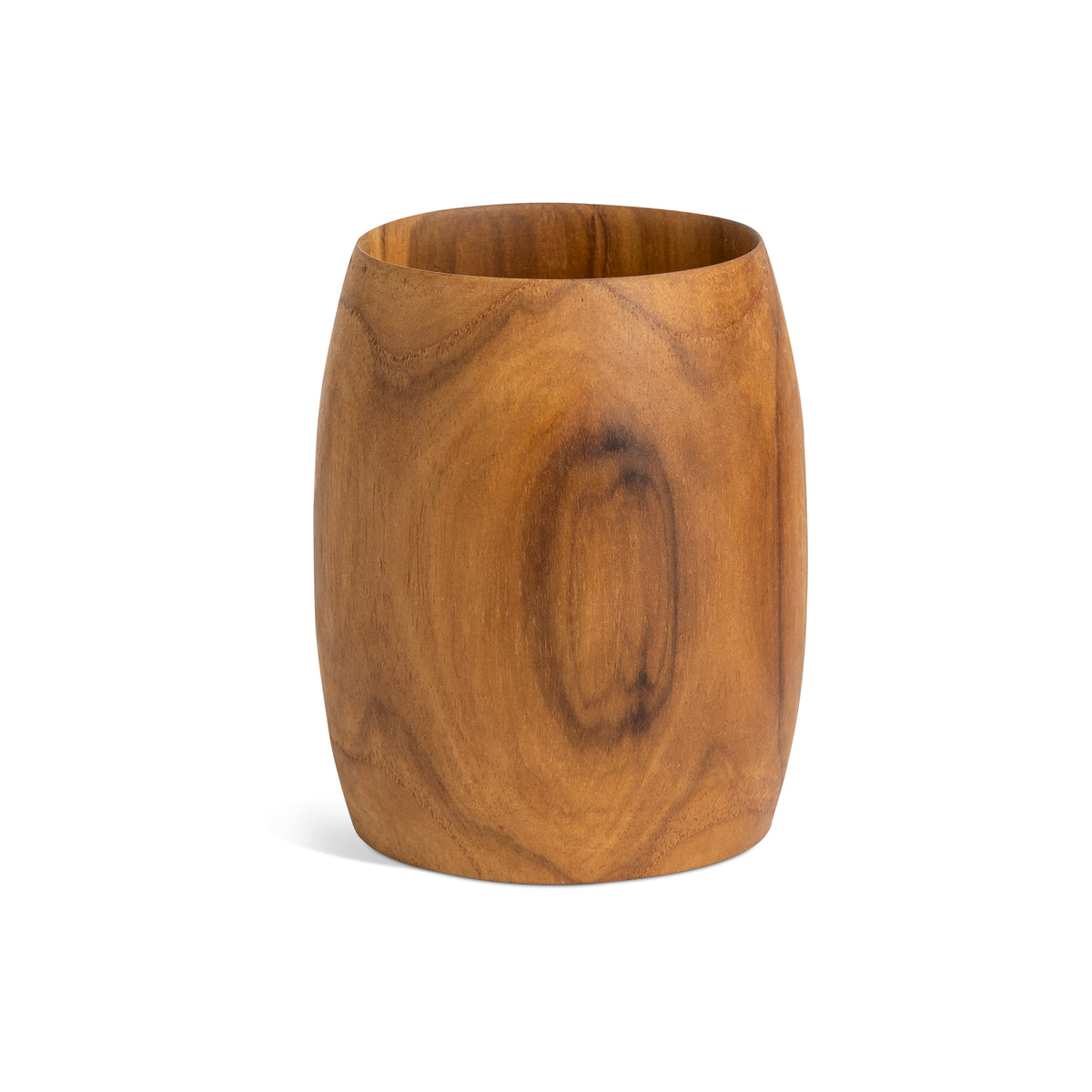 Itza Wood Short Wooden Vase Eleish Van Breems Home
