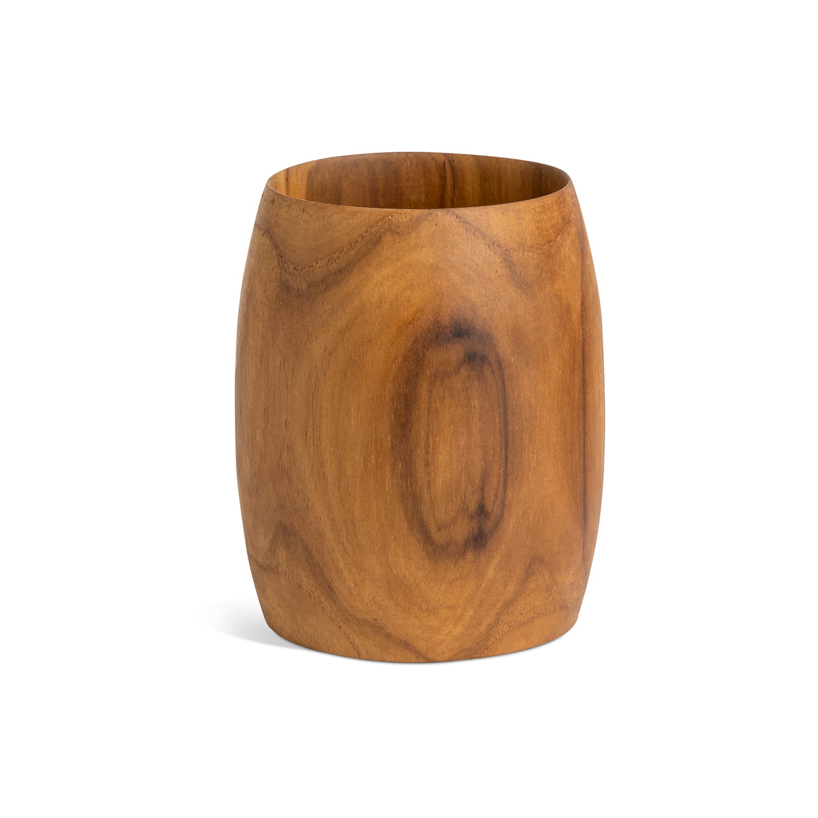 Itza Wood Short Wooden Vase Eleish Van Breems Home