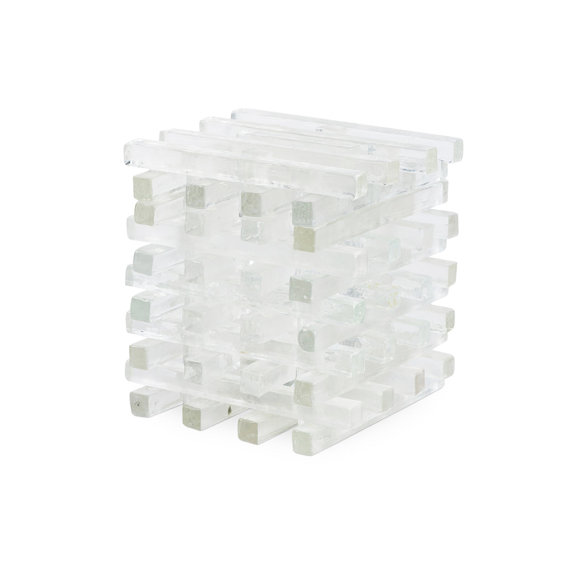 Pair Of Glass Cube Lamps Eleish Van Breems Home