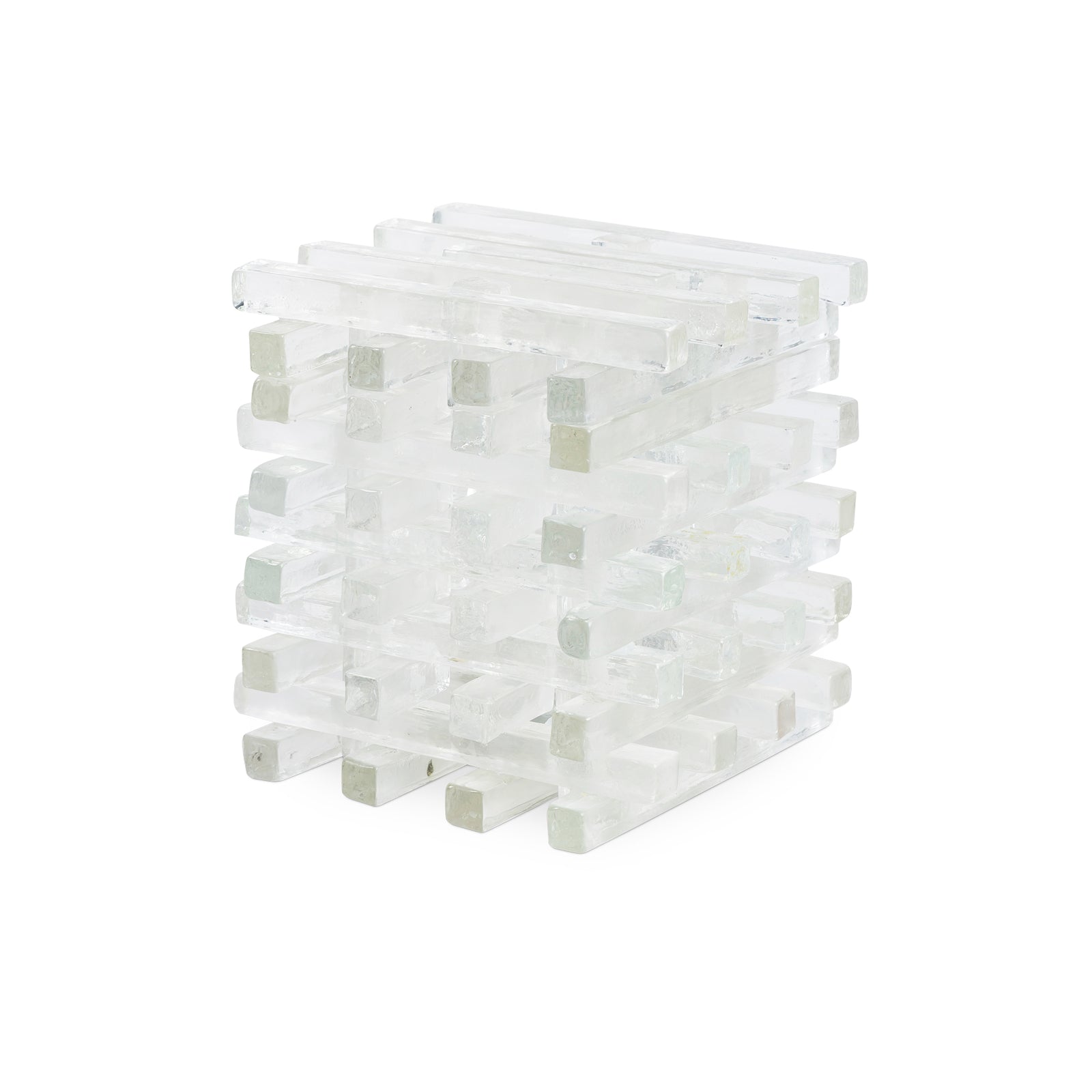 Pair Of Glass Cube Lamps Eleish Van Breems Home