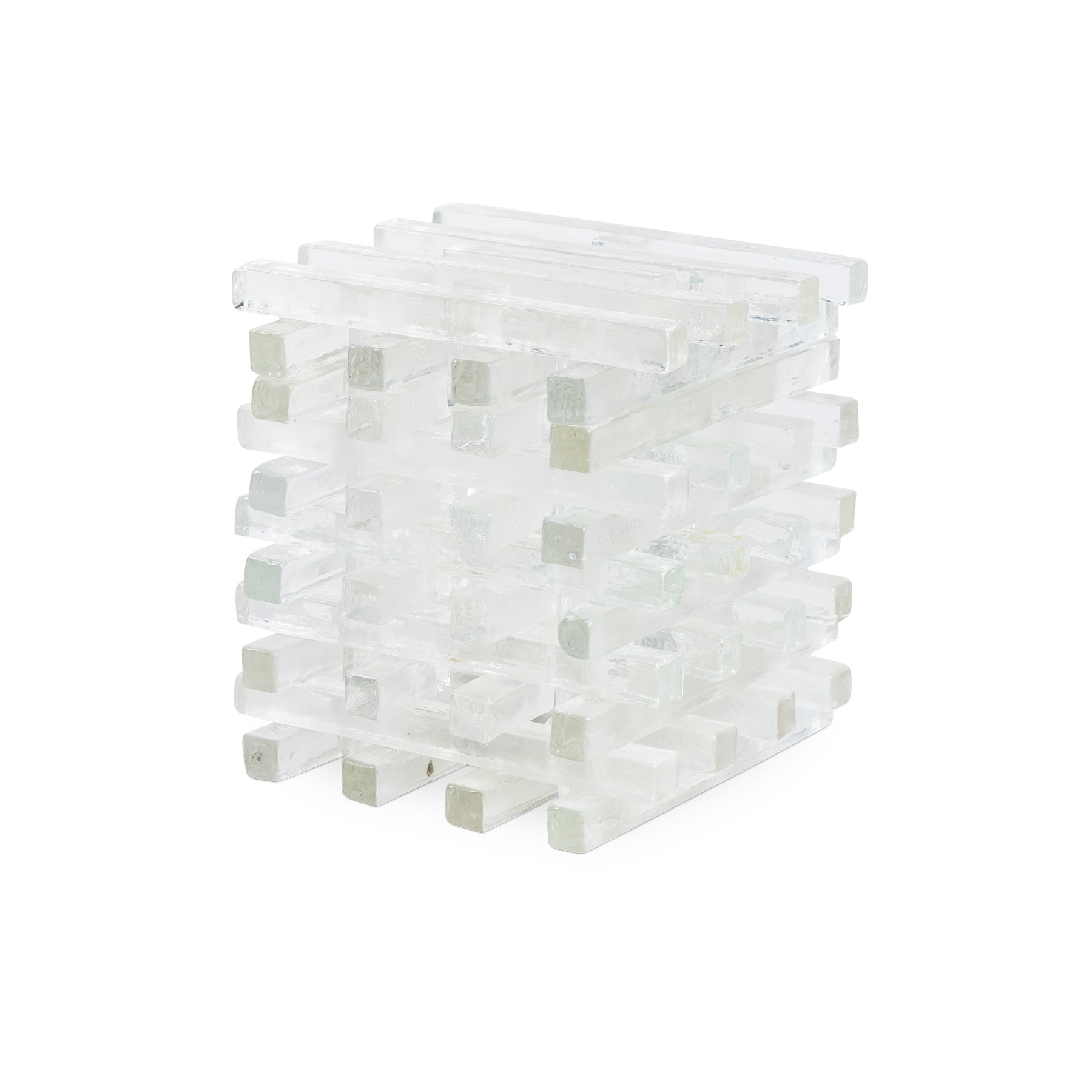Pair Of Glass Cube Lamps Eleish Van Breems Home