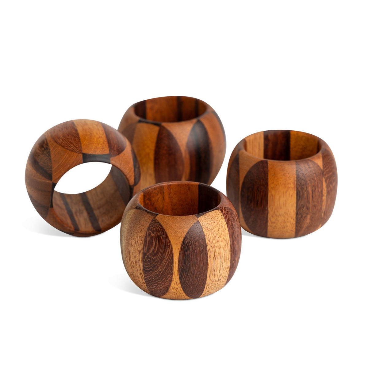 Itza Wood Wide Marquetry Napkin Ring Eleish Van Breems Home