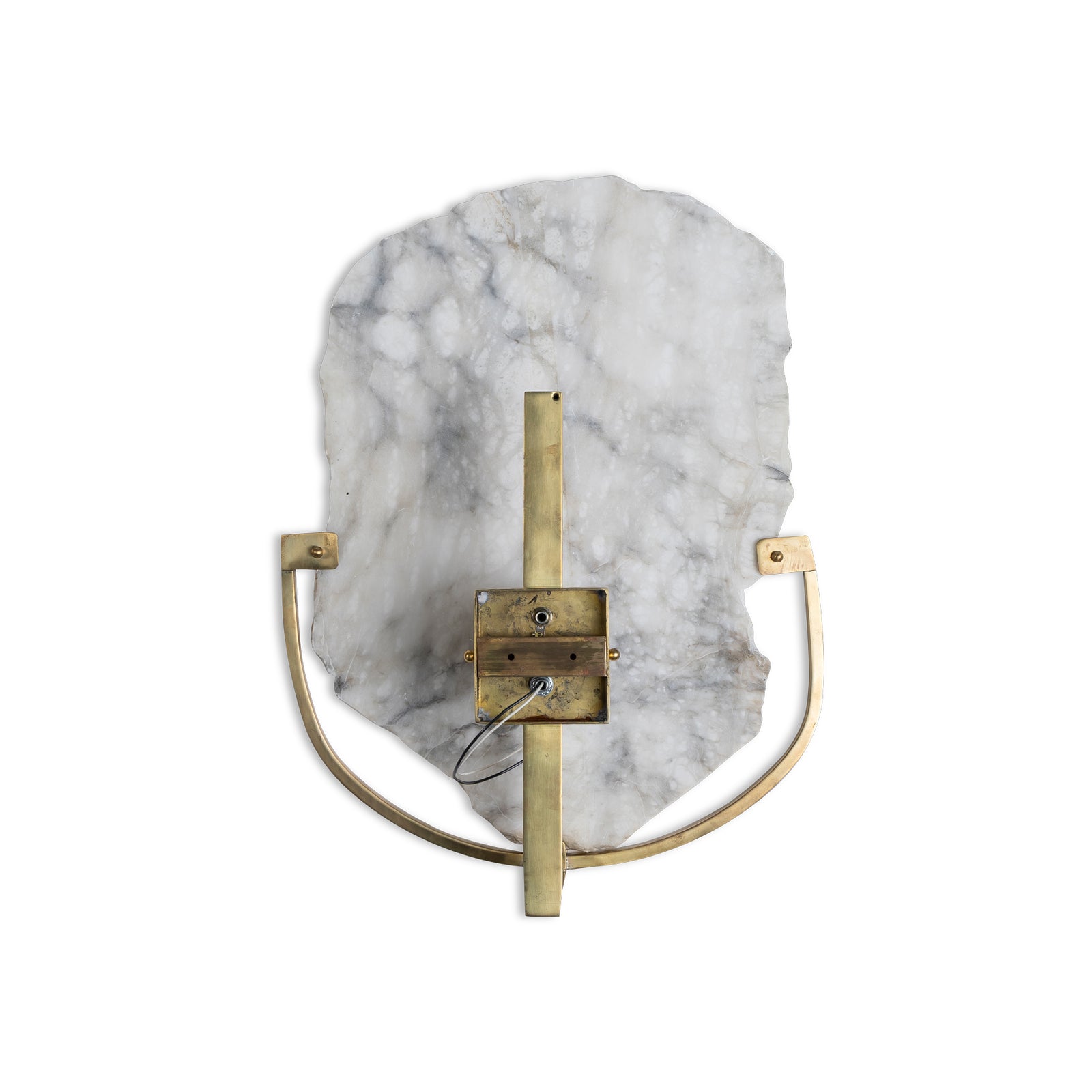 Pair Of Alabaster And Brass Sconces Eleish Van Breems Home