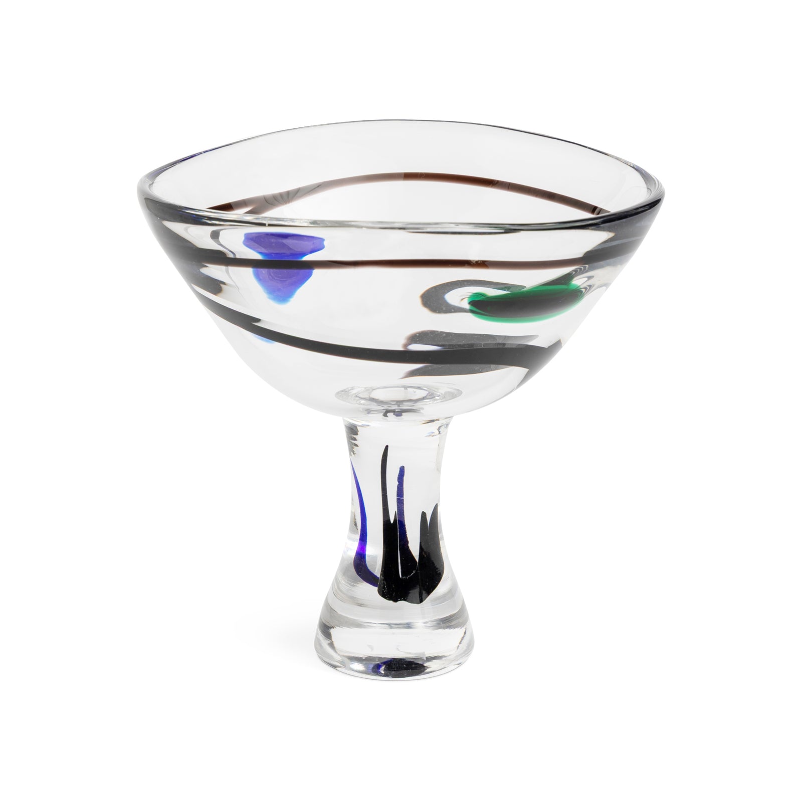 Mid Century Abstract Glass Bowl by Vicke Linstrand Eleish Van Breems Home