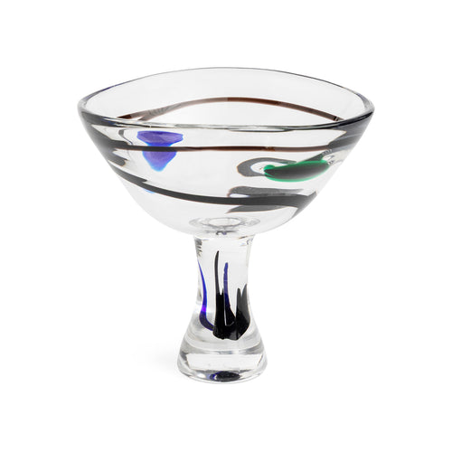 Mid Century Abstract Glass Bowl by Vicke Linstrand