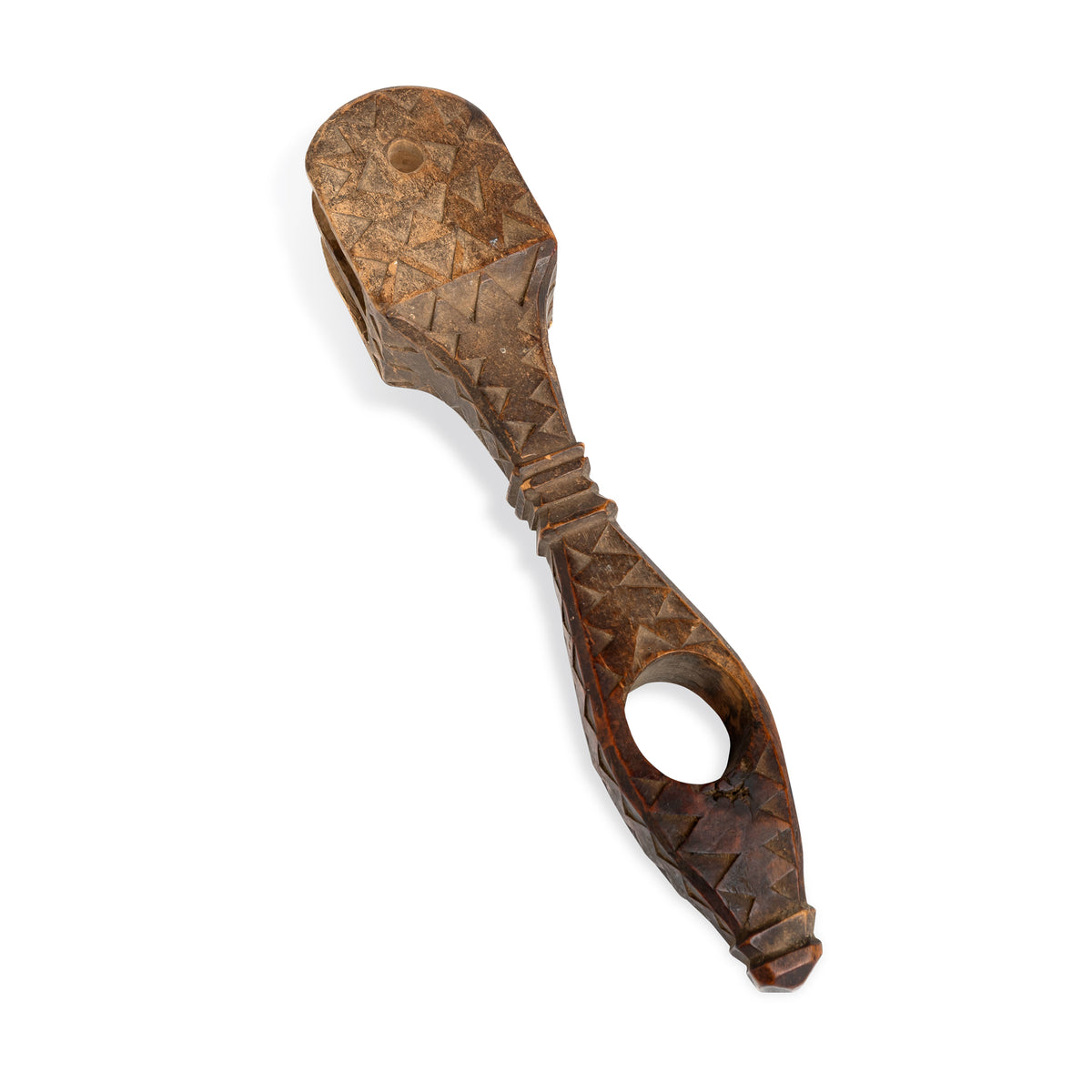 Swedish Ceremonial Carved Spinning Tool Attachment Eleish Van Breems Home