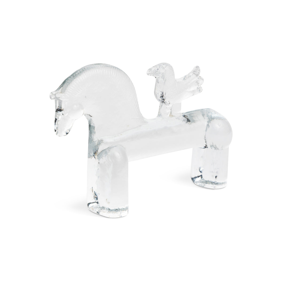 Kosta Boda Glass Dala Horse with Bird Eleish Van Breems Home