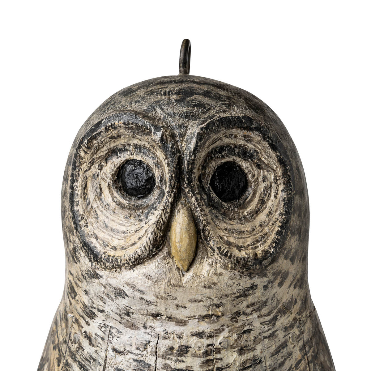 Carved & Painted Owl, Signed Skinner Eleish Van Breems Home