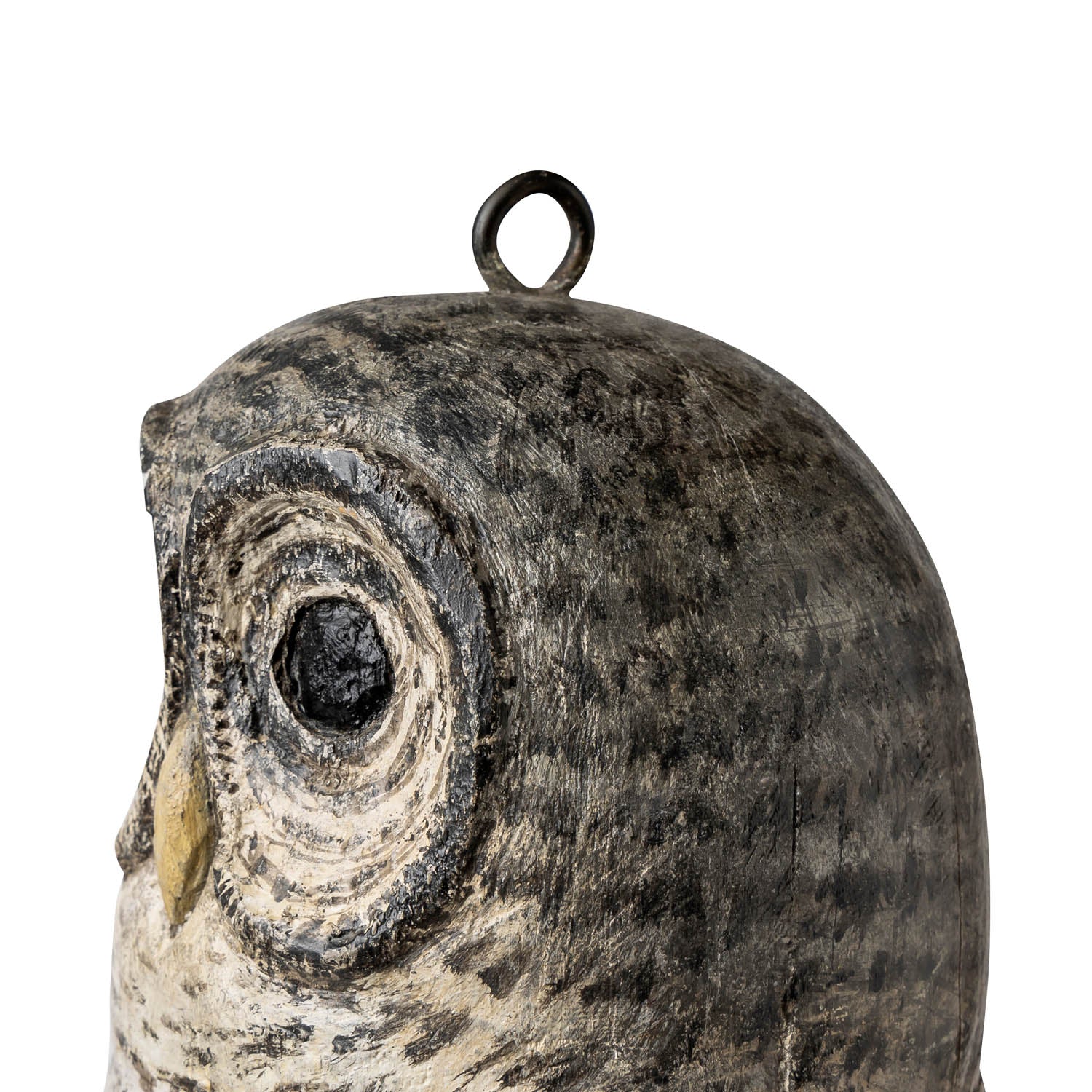 Carved & Painted Owl, Signed Skinner Eleish Van Breems Home