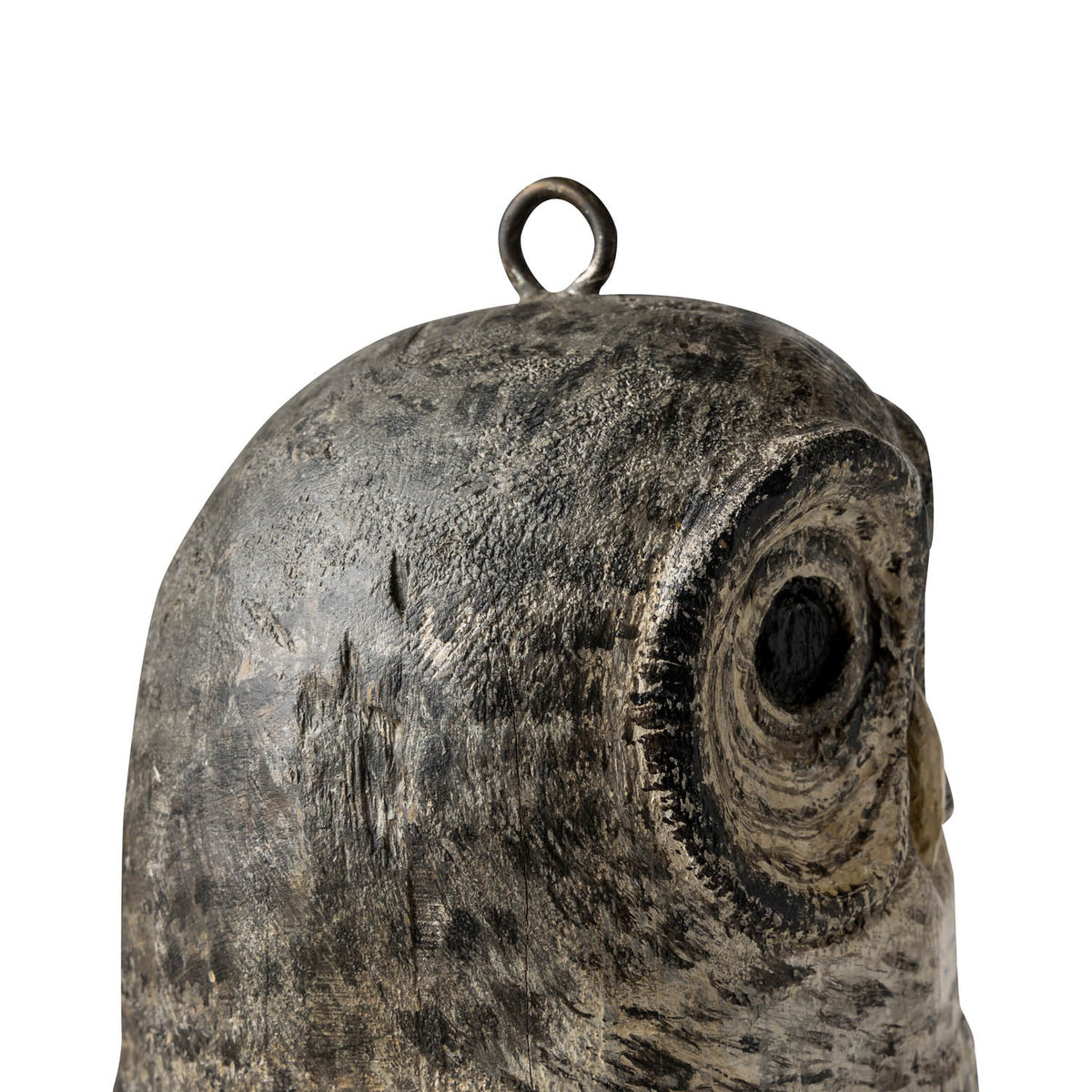 Carved & Painted Owl, Signed Skinner Eleish Van Breems Home