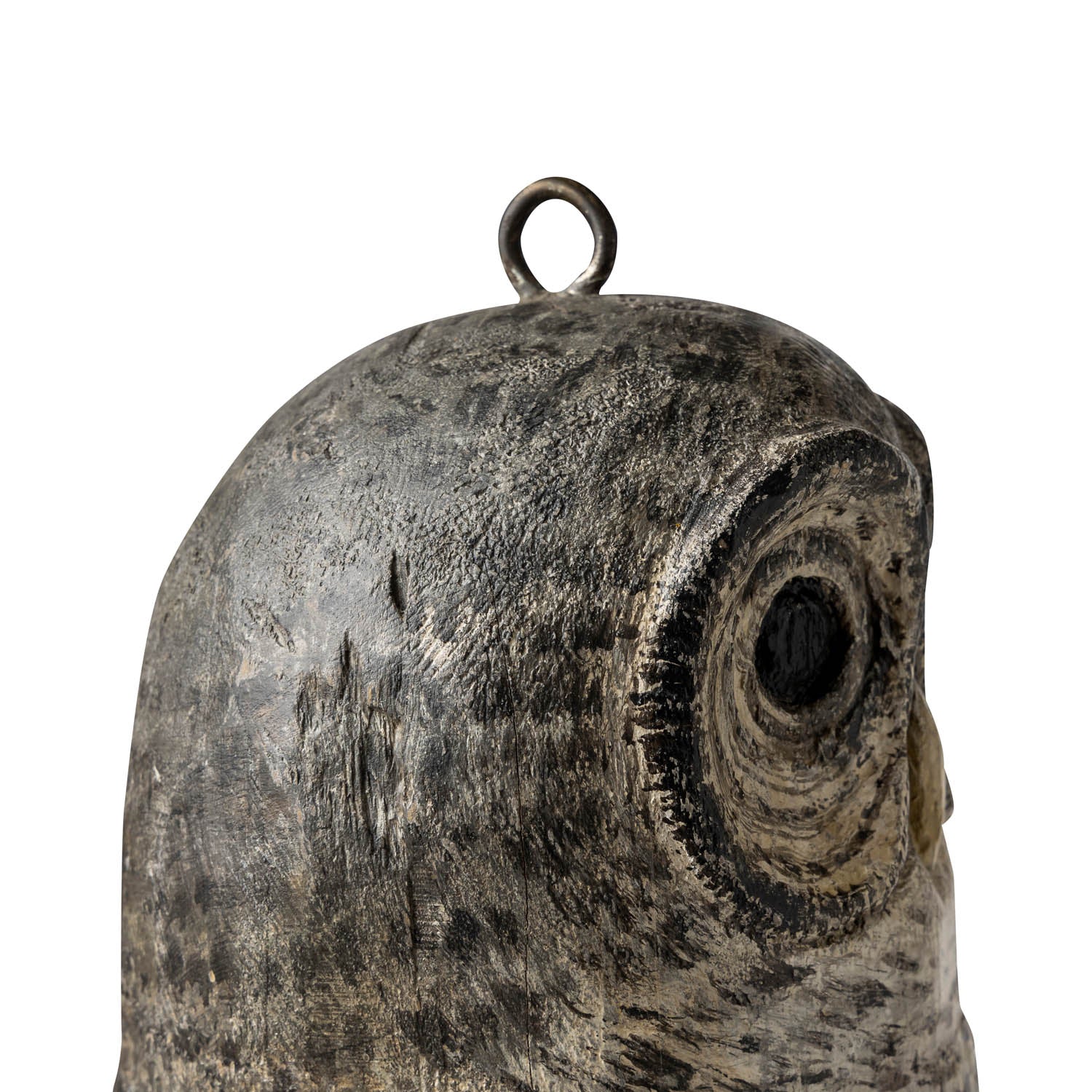 Carved & Painted Owl, Signed Skinner Eleish Van Breems Home