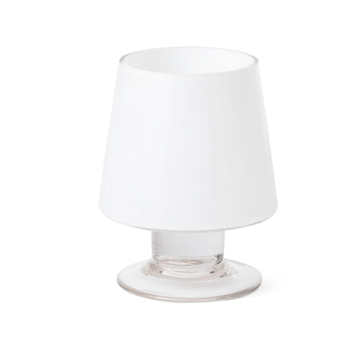 White Cased Mini Vase On Pedestal
