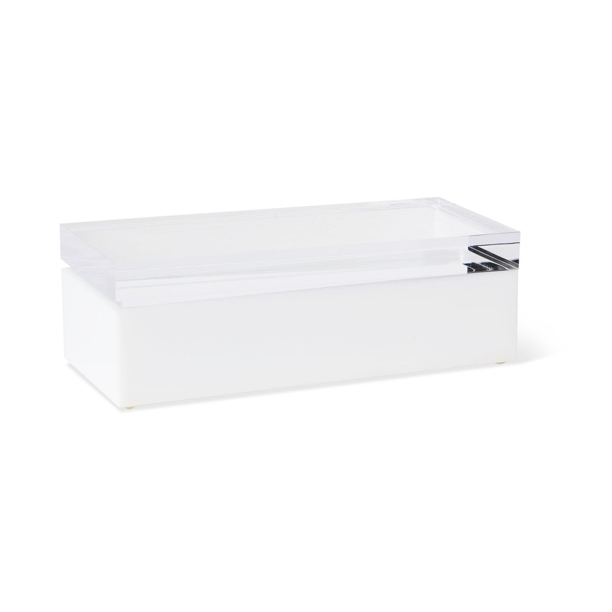 Large White Lucite Box With Cover Eleish Van Breems Home