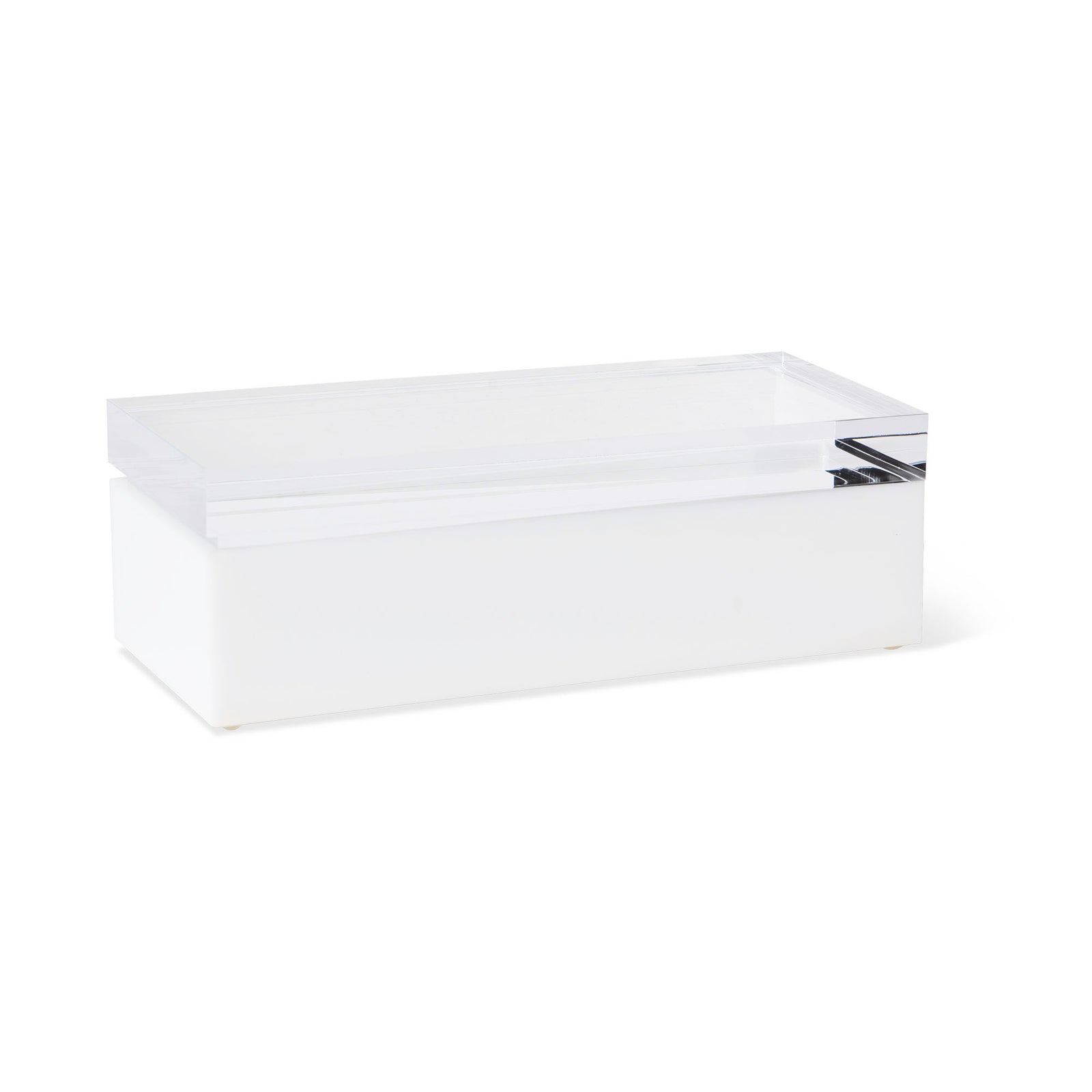 Large White Lucite Box With Cover Eleish Van Breems Home