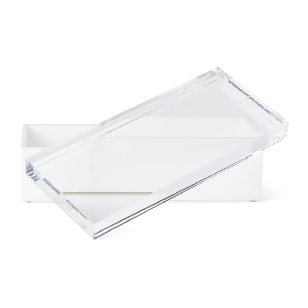 Large White Lucite Box With Cover Eleish Van Breems Home