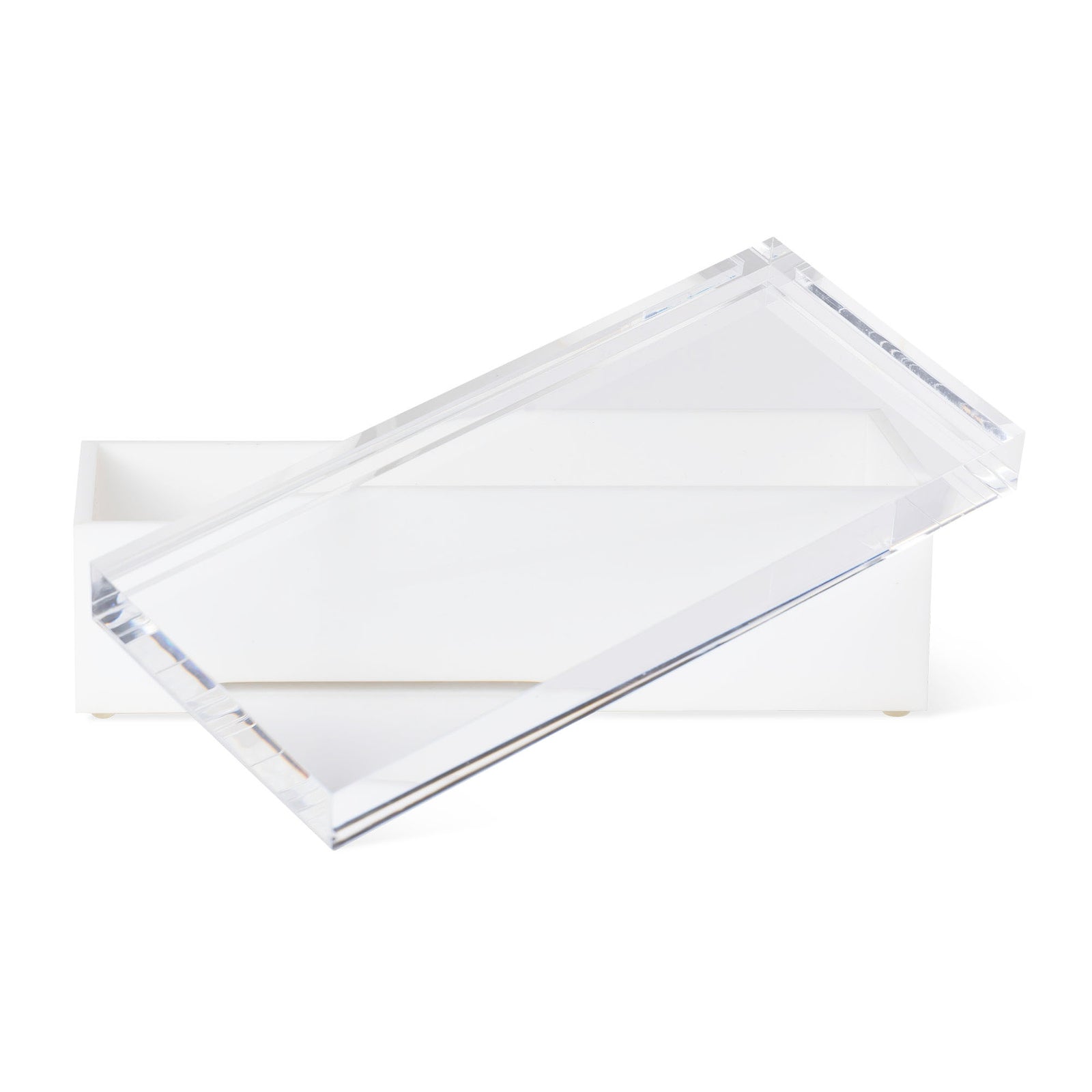 Large White Lucite Box With Cover Eleish Van Breems Home