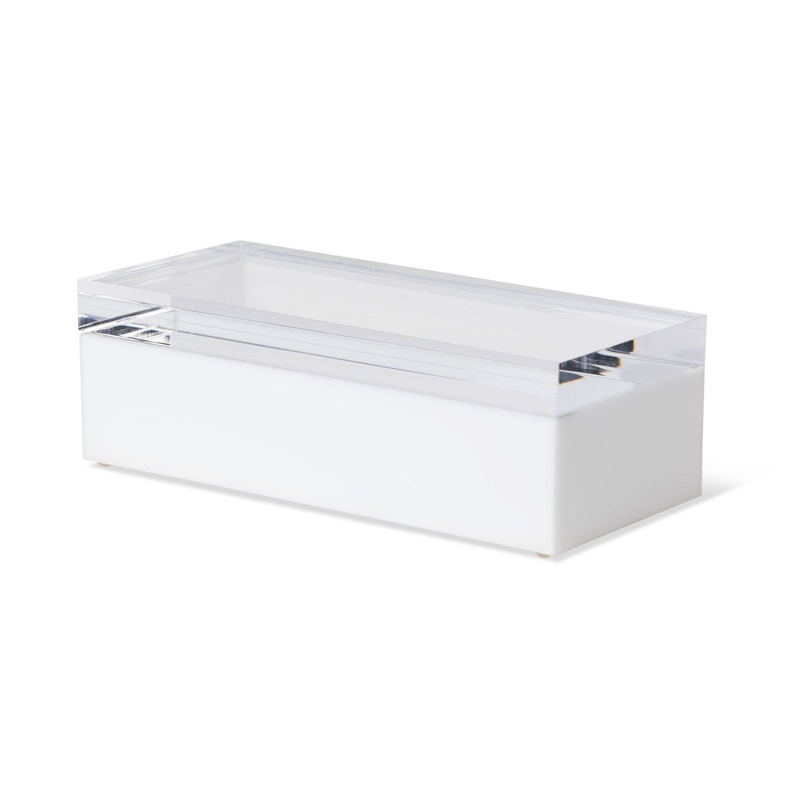 Large White Lucite Box With Cover Eleish Van Breems Home
