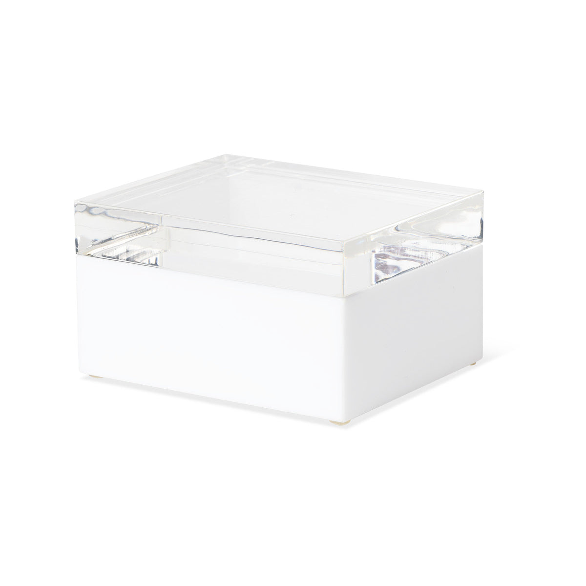 Small White Lucite Box With Cover Eleish Van Breems Home