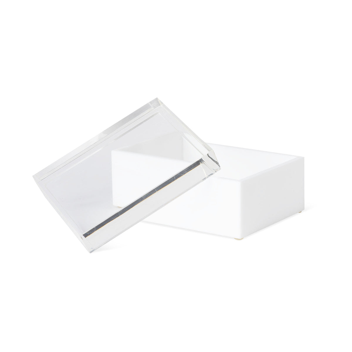 Small White Lucite Box With Cover Eleish Van Breems Home