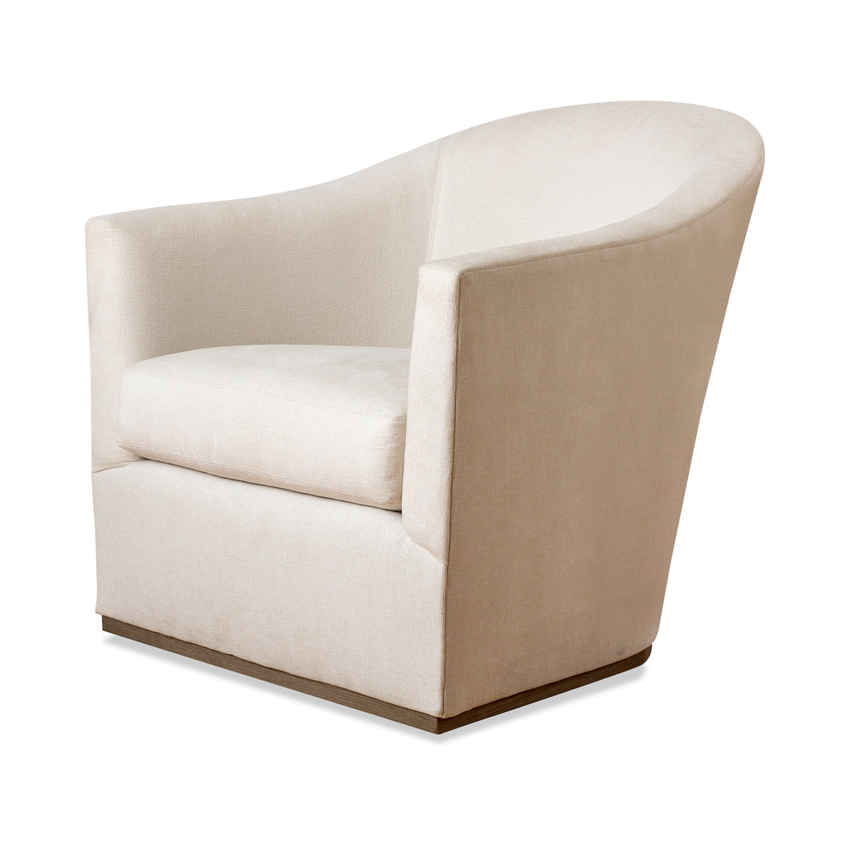 Felicia Swivel Chair in Danner Ivory Eleish Van Breems Home