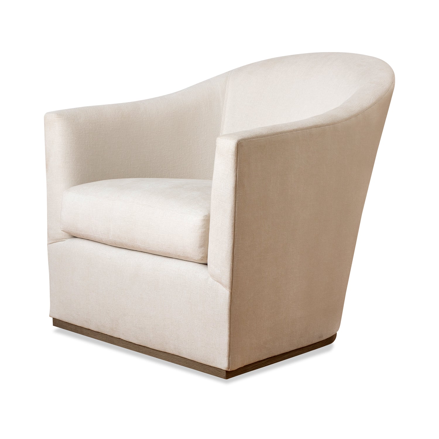 Felicia Swivel Chair in Danner Ivory Eleish Van Breems Home