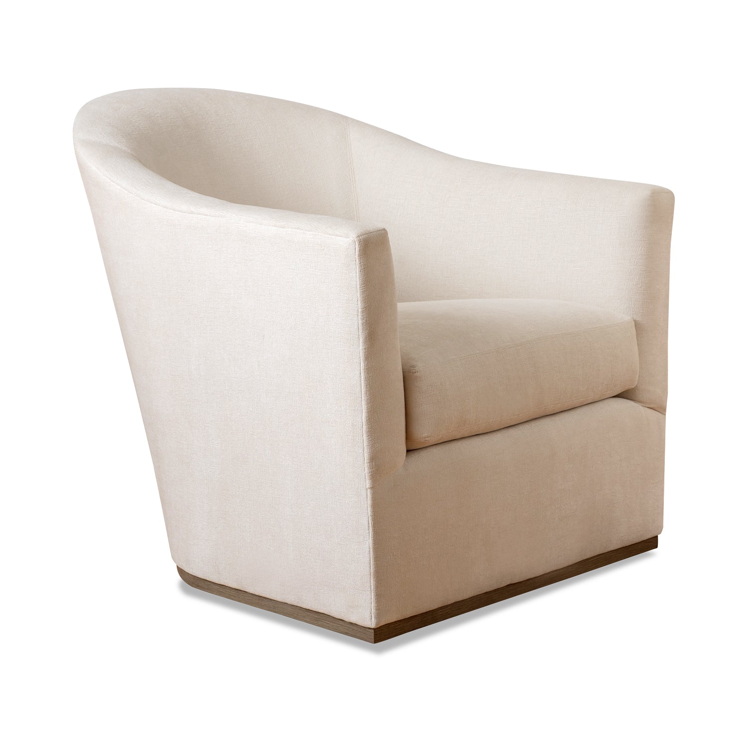 Felicia Swivel Chair in Danner Ivory Eleish Van Breems Home