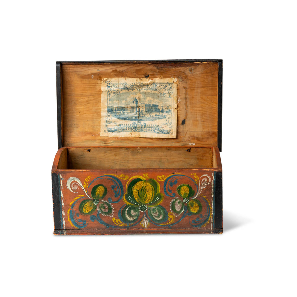 Norwegian Painted Dome Lid Box Eleish Van Breems Home