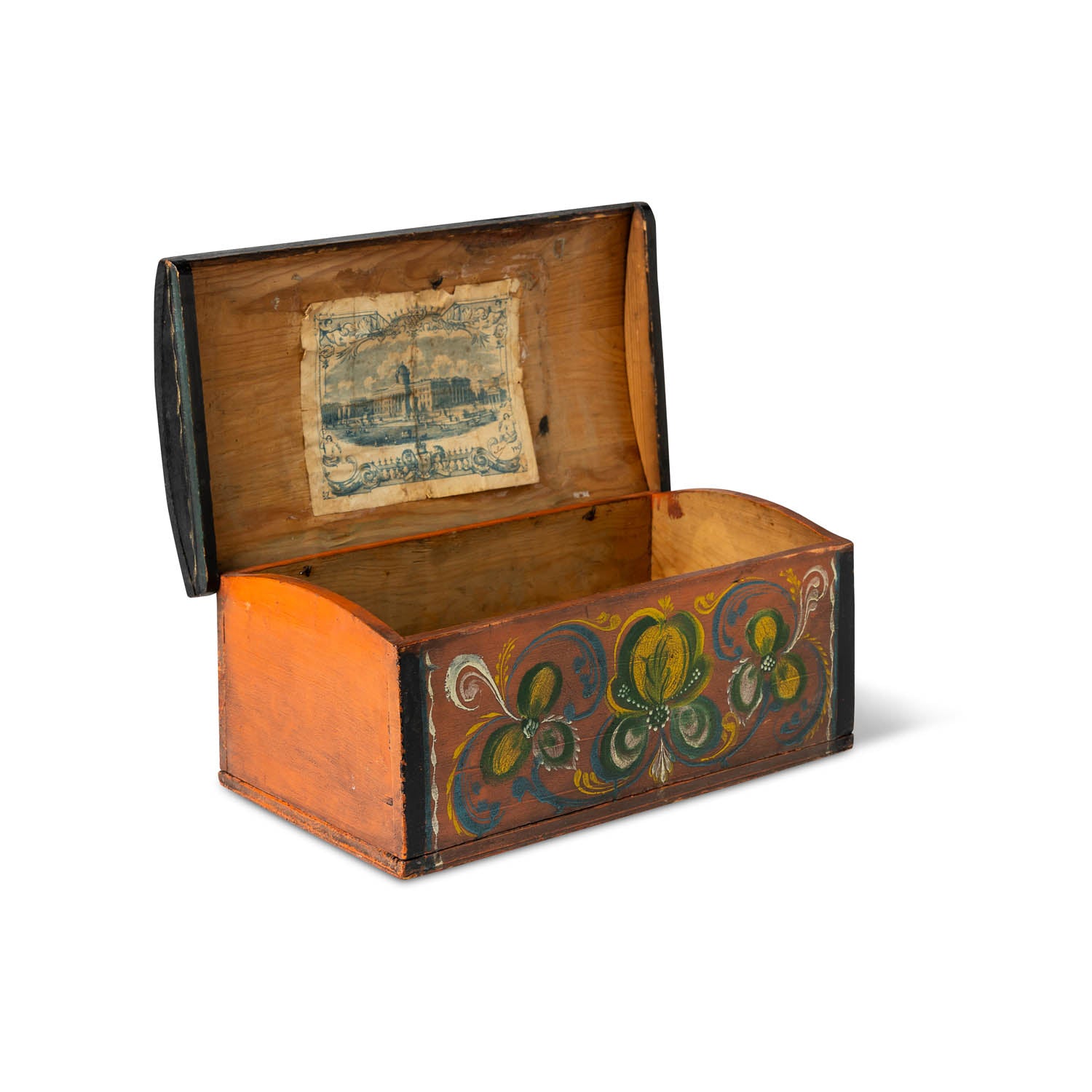 Norwegian Painted Dome Lid Box Eleish Van Breems Home