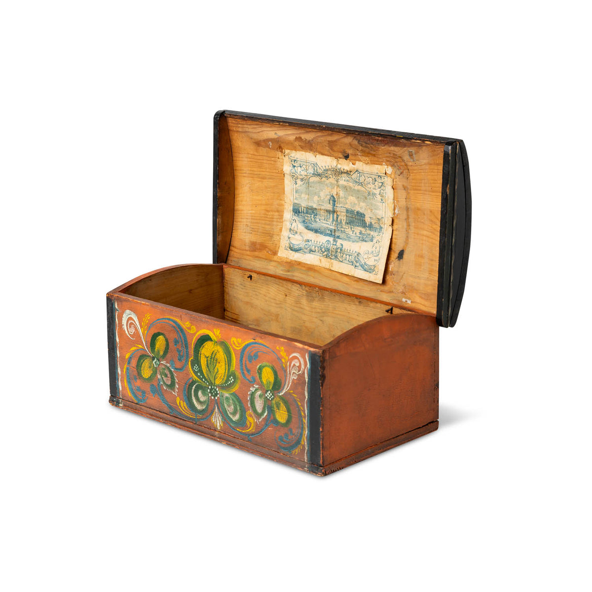 Norwegian Painted Dome Lid Box Eleish Van Breems Home