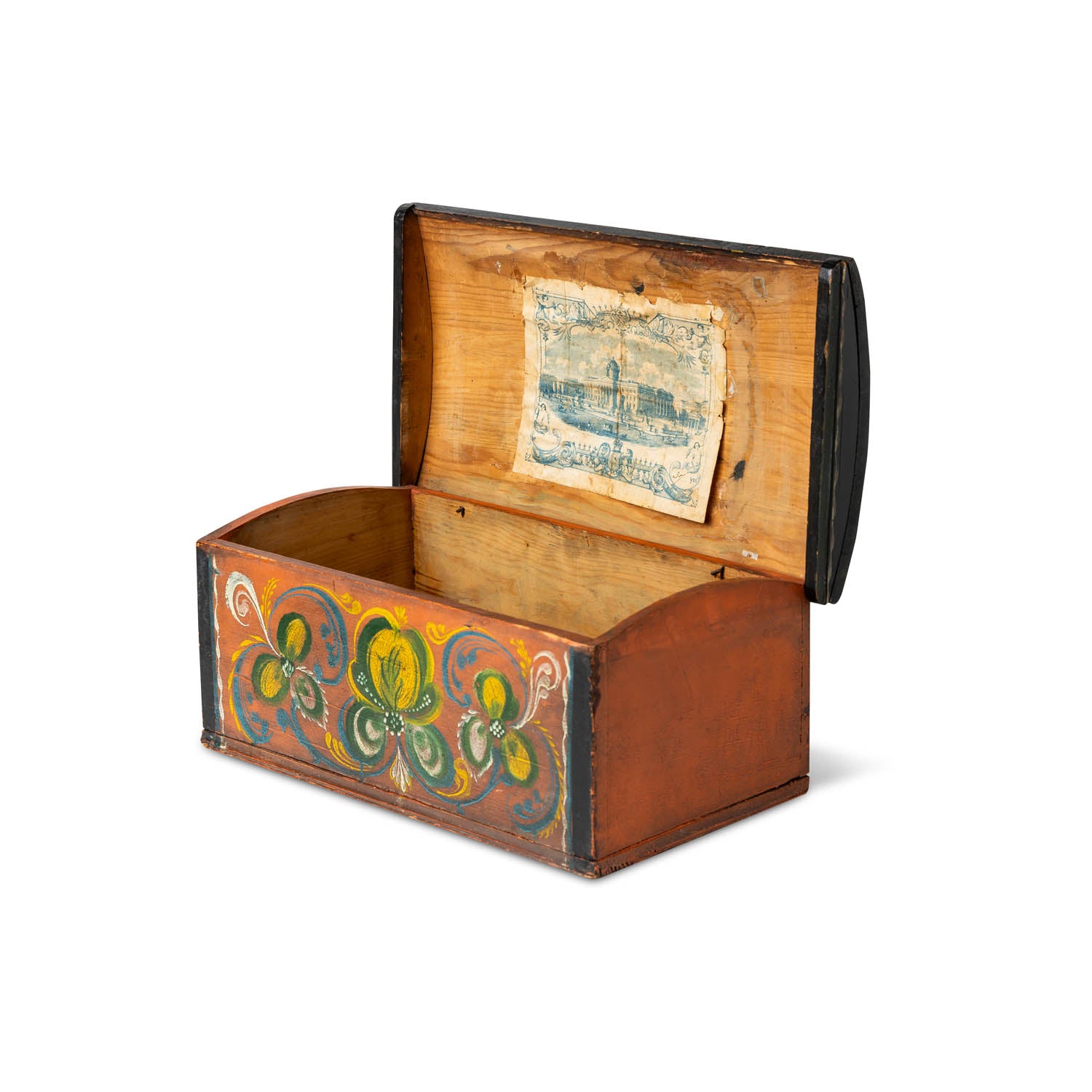 Norwegian Painted Dome Lid Box Eleish Van Breems Home