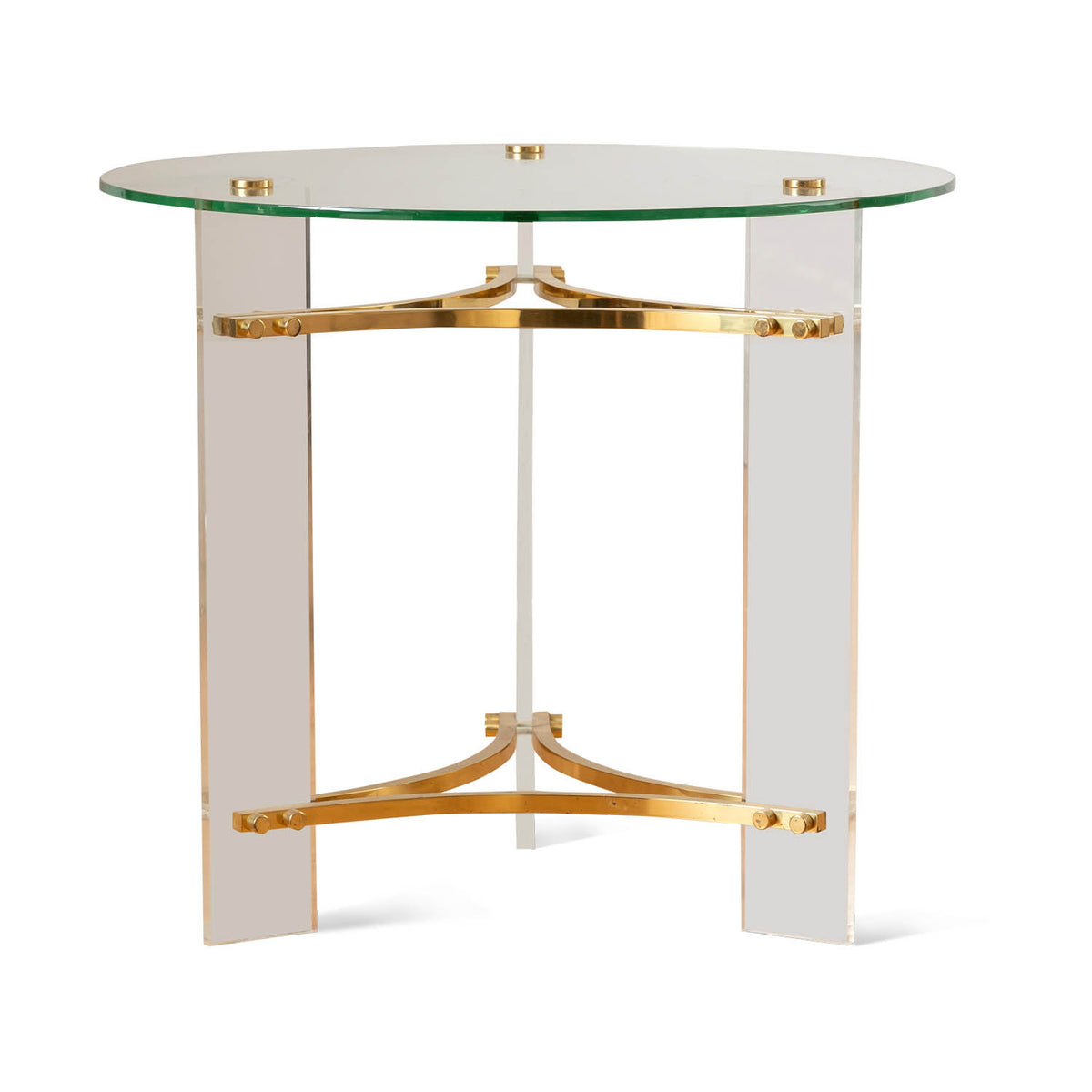 Brass, Glass &amp; Acrylic Coffee Table Eleish Van Breems Home