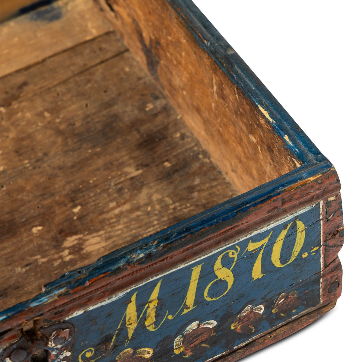 Norwegian Painted Lock Box 1870 Eleish Van Breems Home