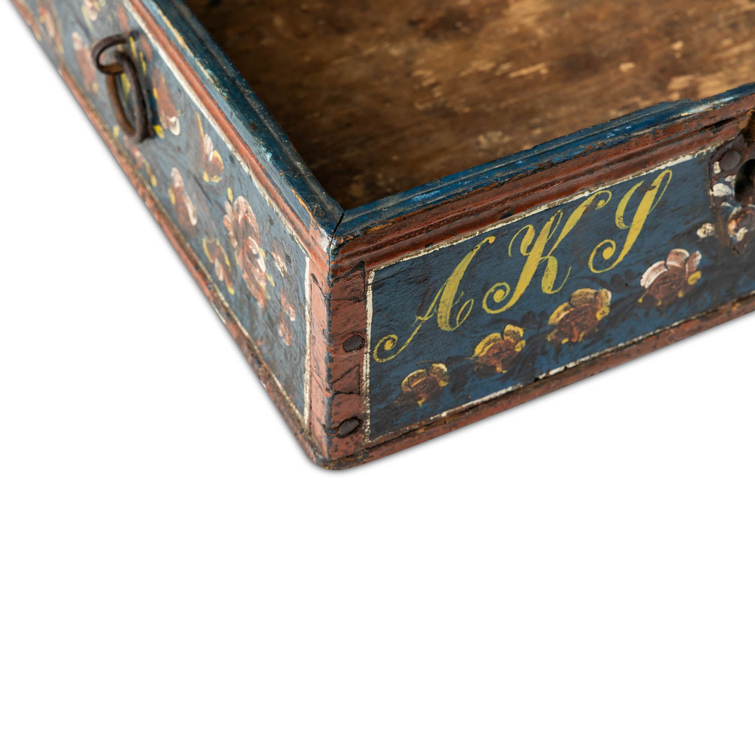 Norwegian Painted Lock Box 1870 Eleish Van Breems Home
