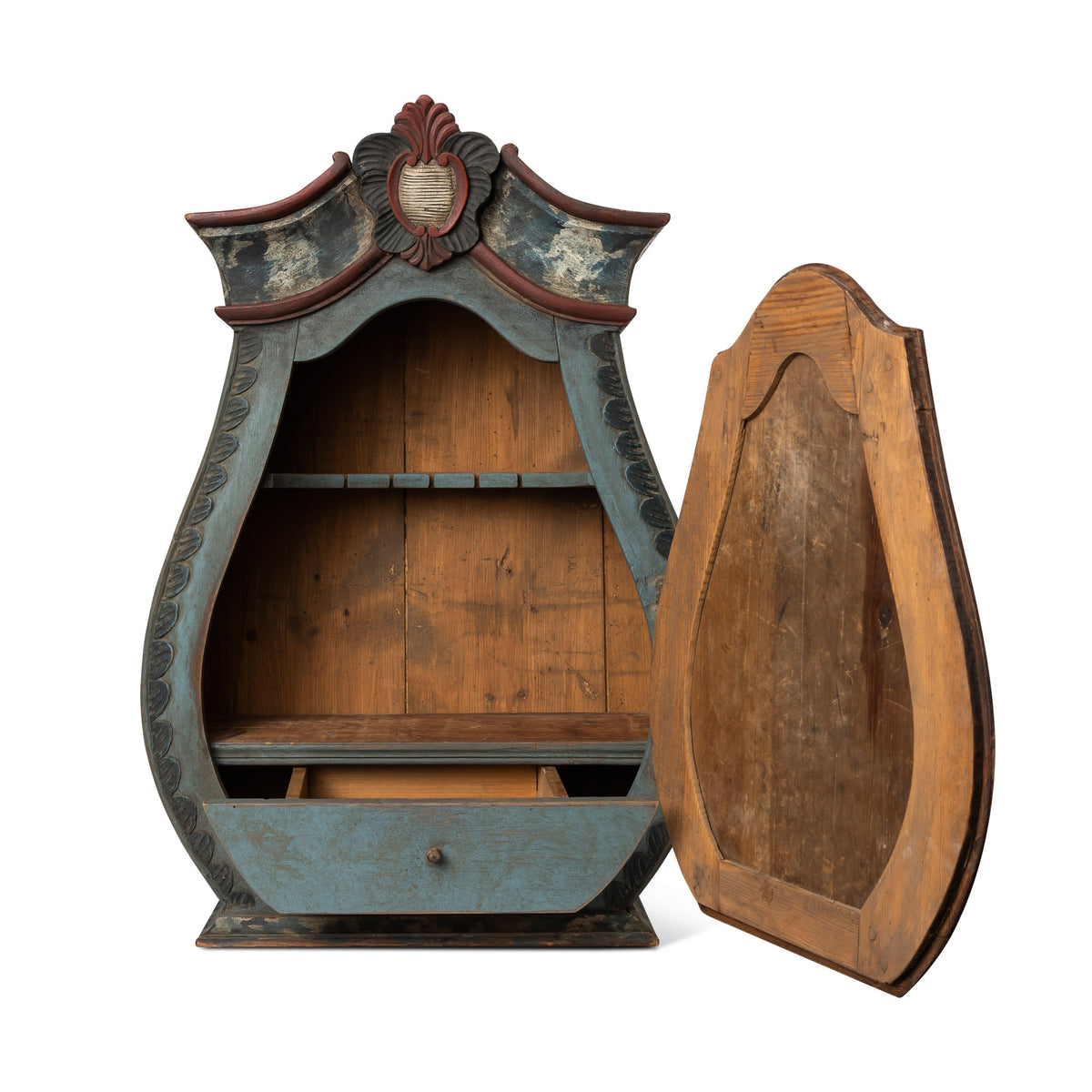 Scandinavian Painted Pine Hanging Cupboard, 19th C Eleish Van Breems Home