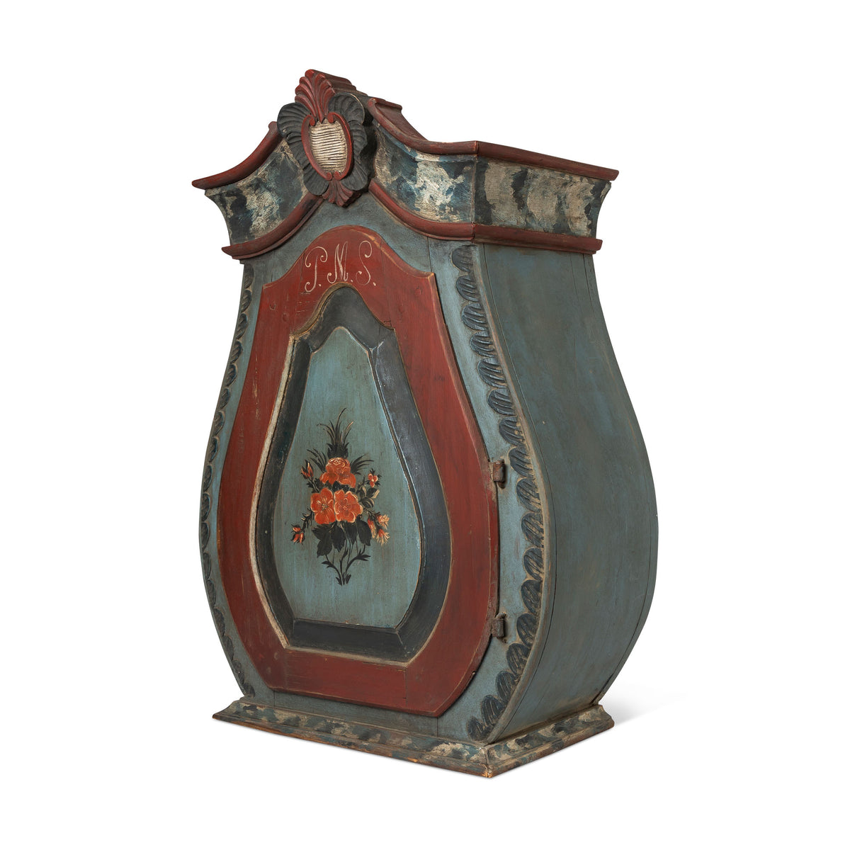 Scandinavian Painted Pine Hanging Cupboard, 19th C Eleish Van Breems Home
