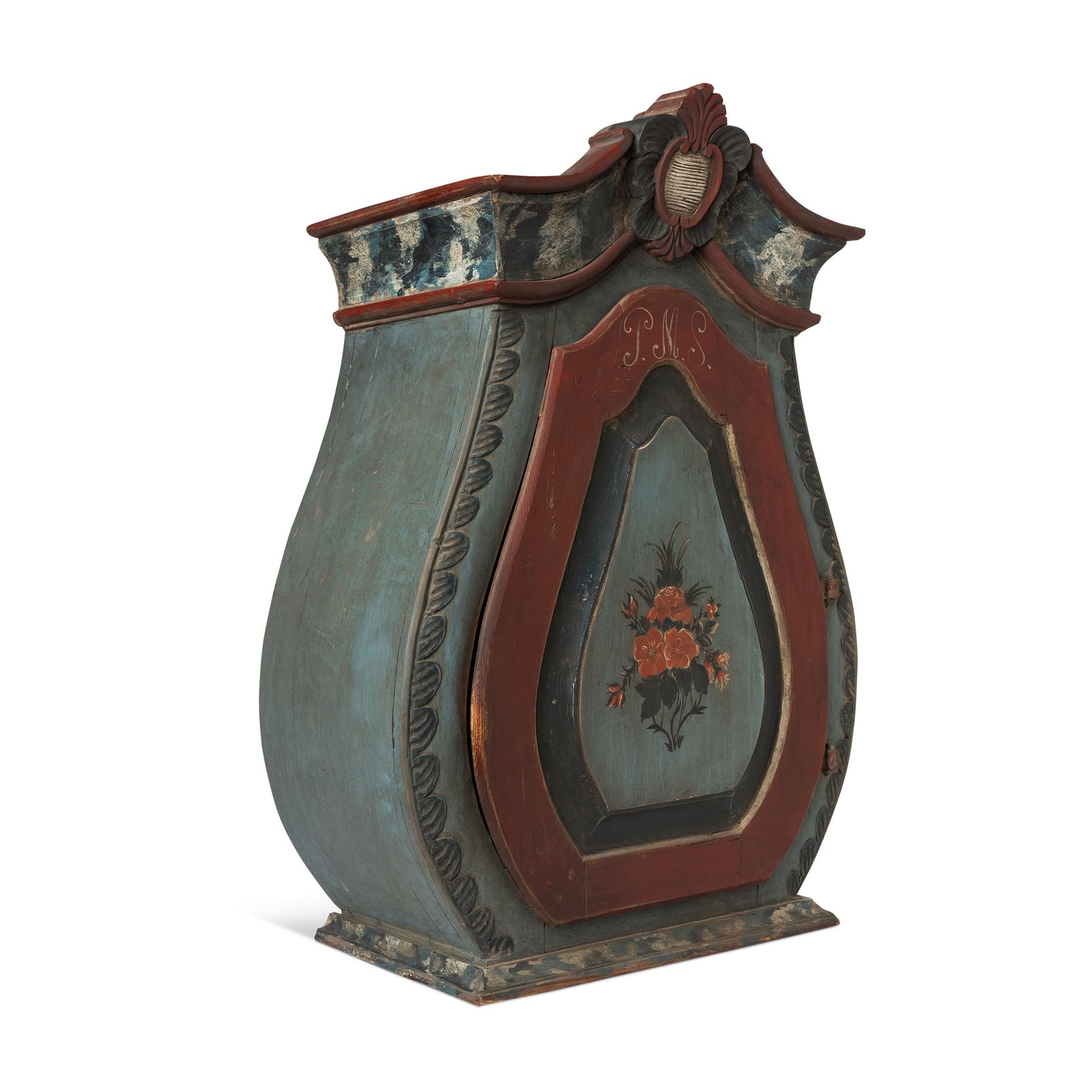 Scandinavian Painted Pine Hanging Cupboard, 19th C Eleish Van Breems Home