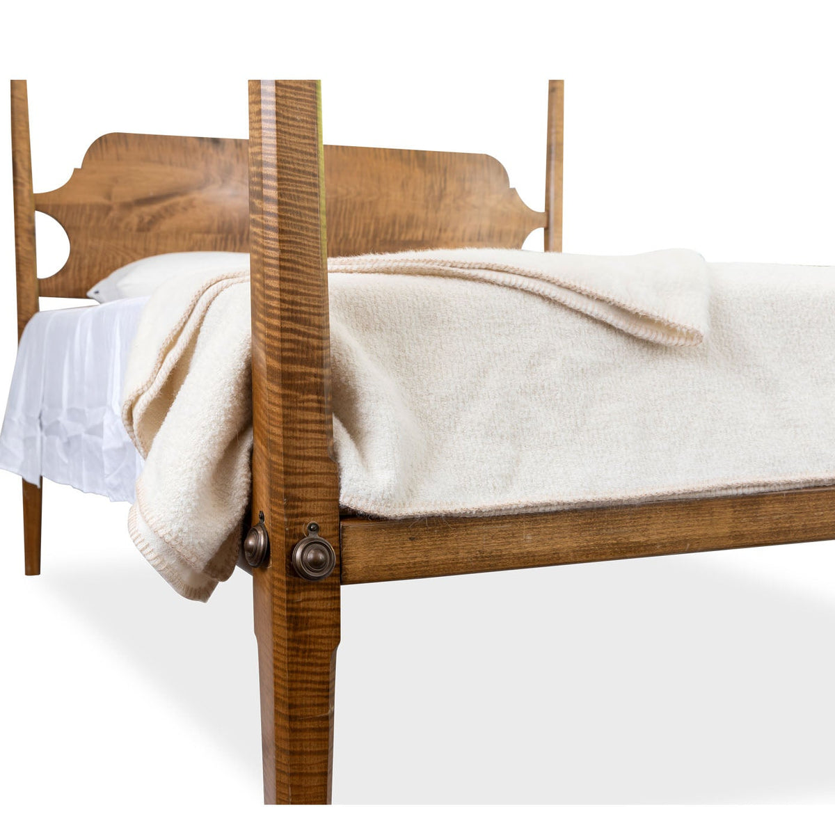 Pencil Post Queen Size Bed in Tiger Maple Eleish Van Breems Home