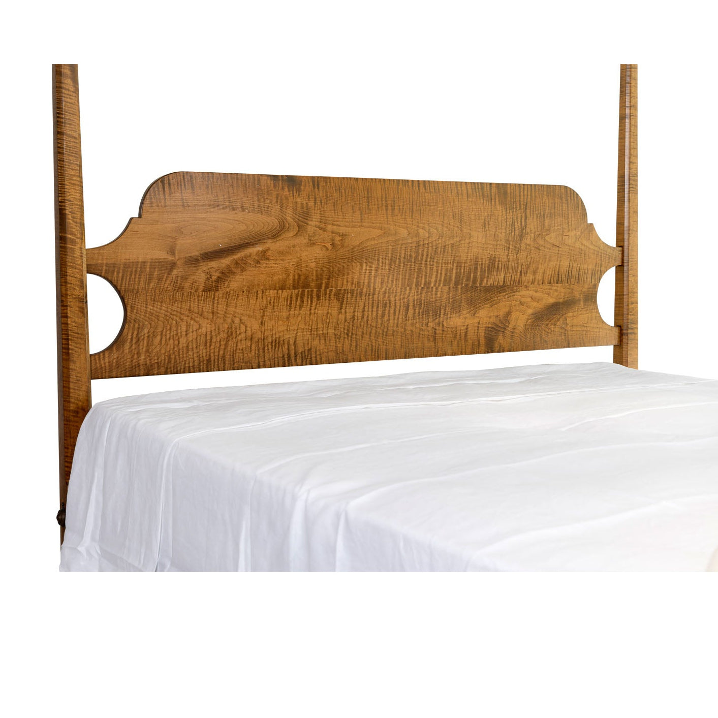 Pencil Post Queen Size Bed in Tiger Maple Eleish Van Breems Home