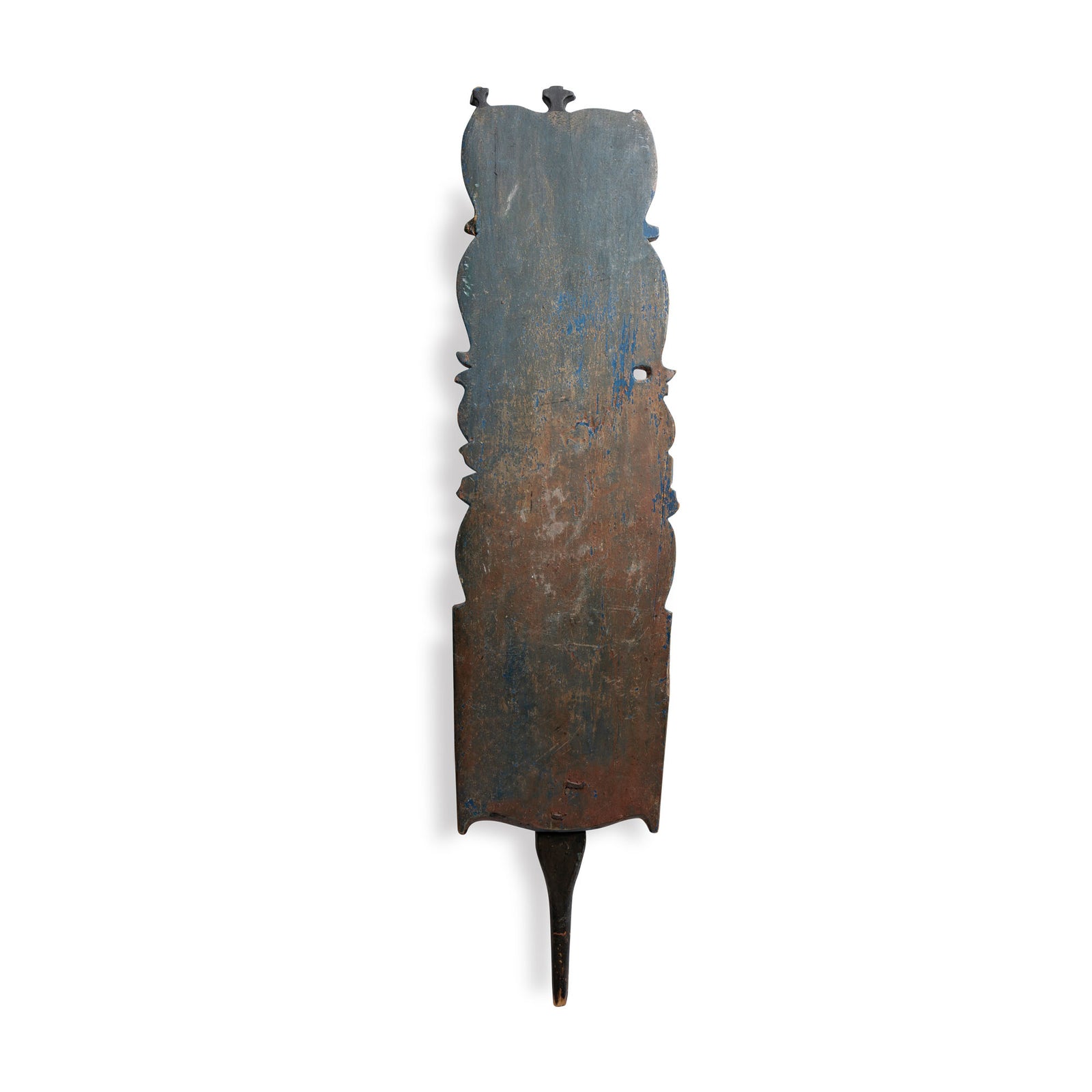 Scandinavian Carved and Painted Distaff, 19th C Eleish Van Breems Home