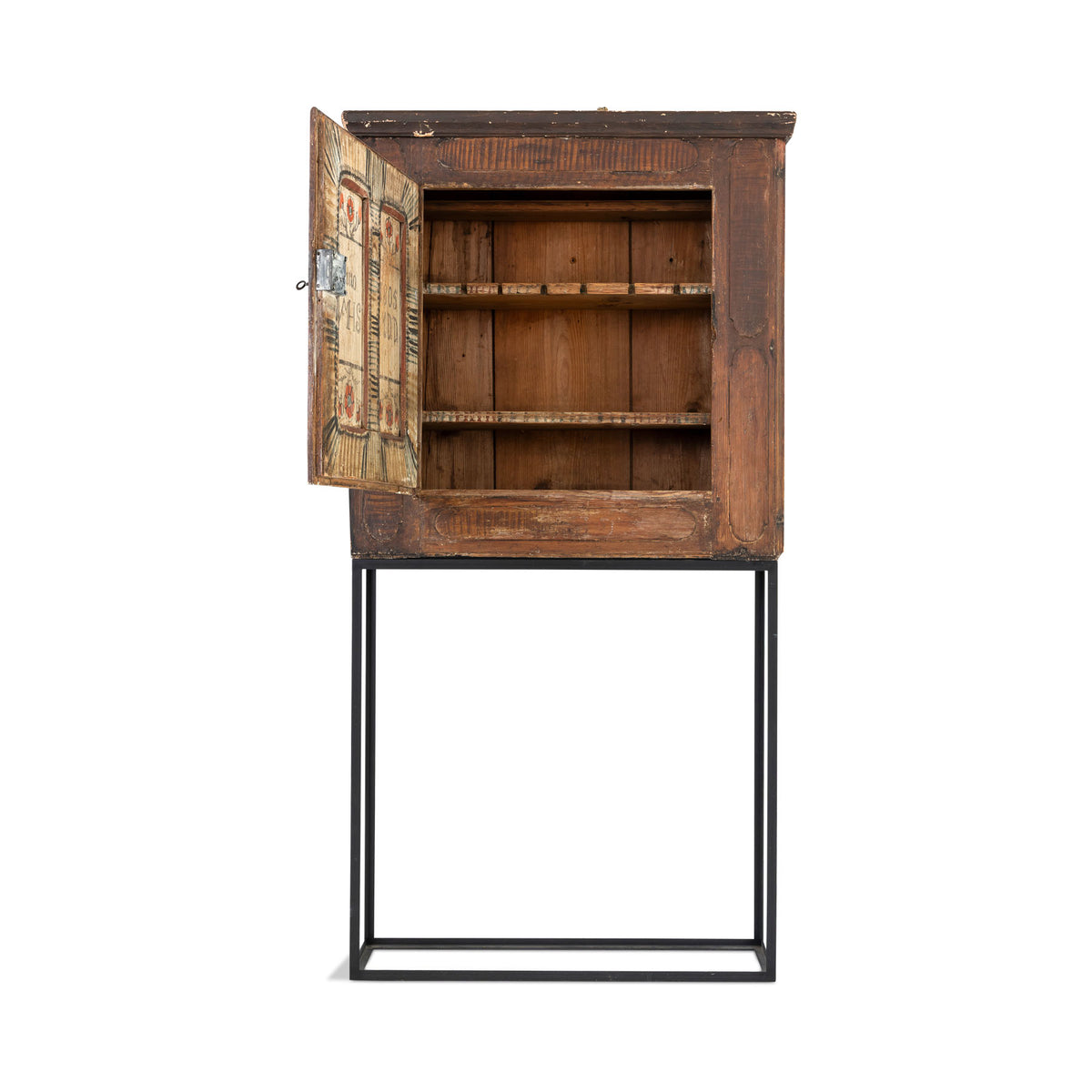Swedish Painted Pine Cabinet Dated 1805 Eleish Van Breems Home