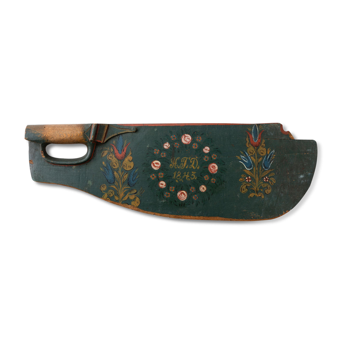 19th C. Pine Scutching Knife Eleish Van Breems Home