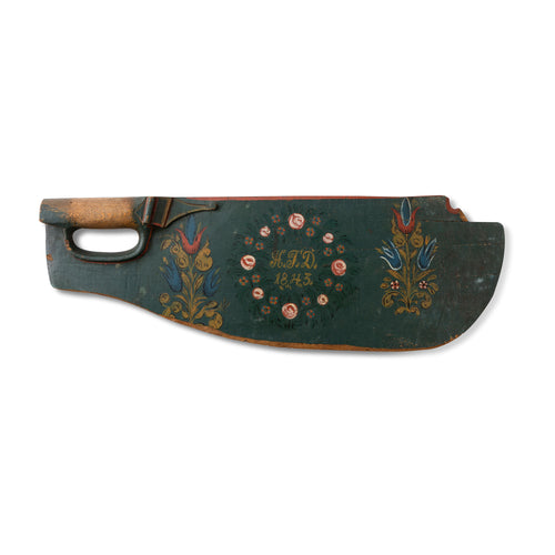 19th C. Pine Scutching Knife