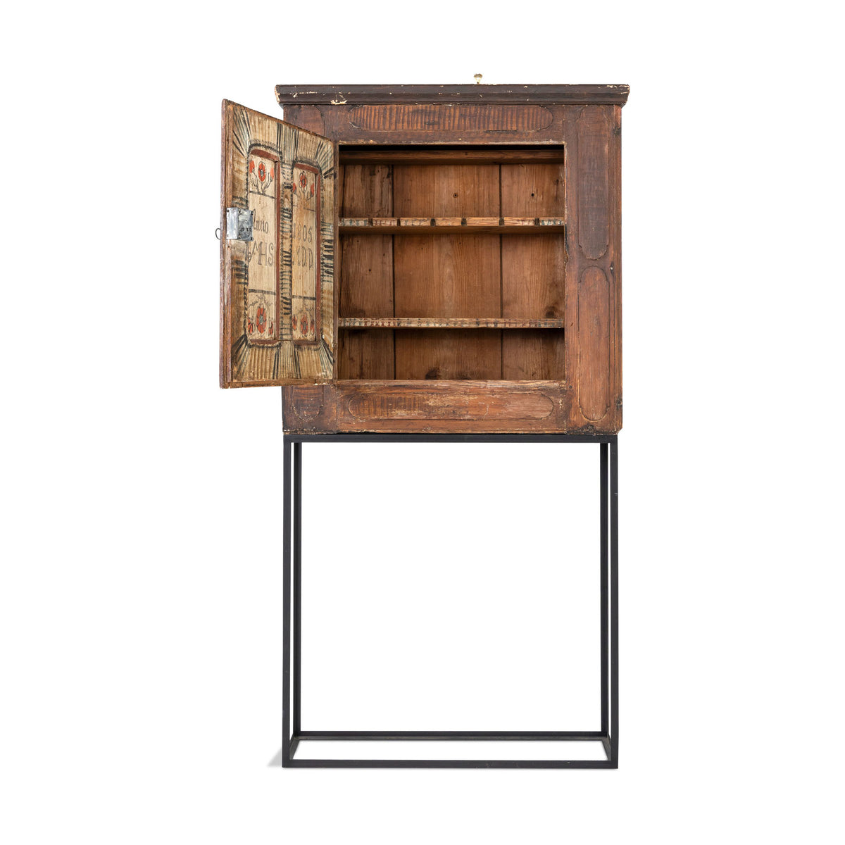 Swedish Painted Pine Cabinet Dated 1805 Eleish Van Breems Home