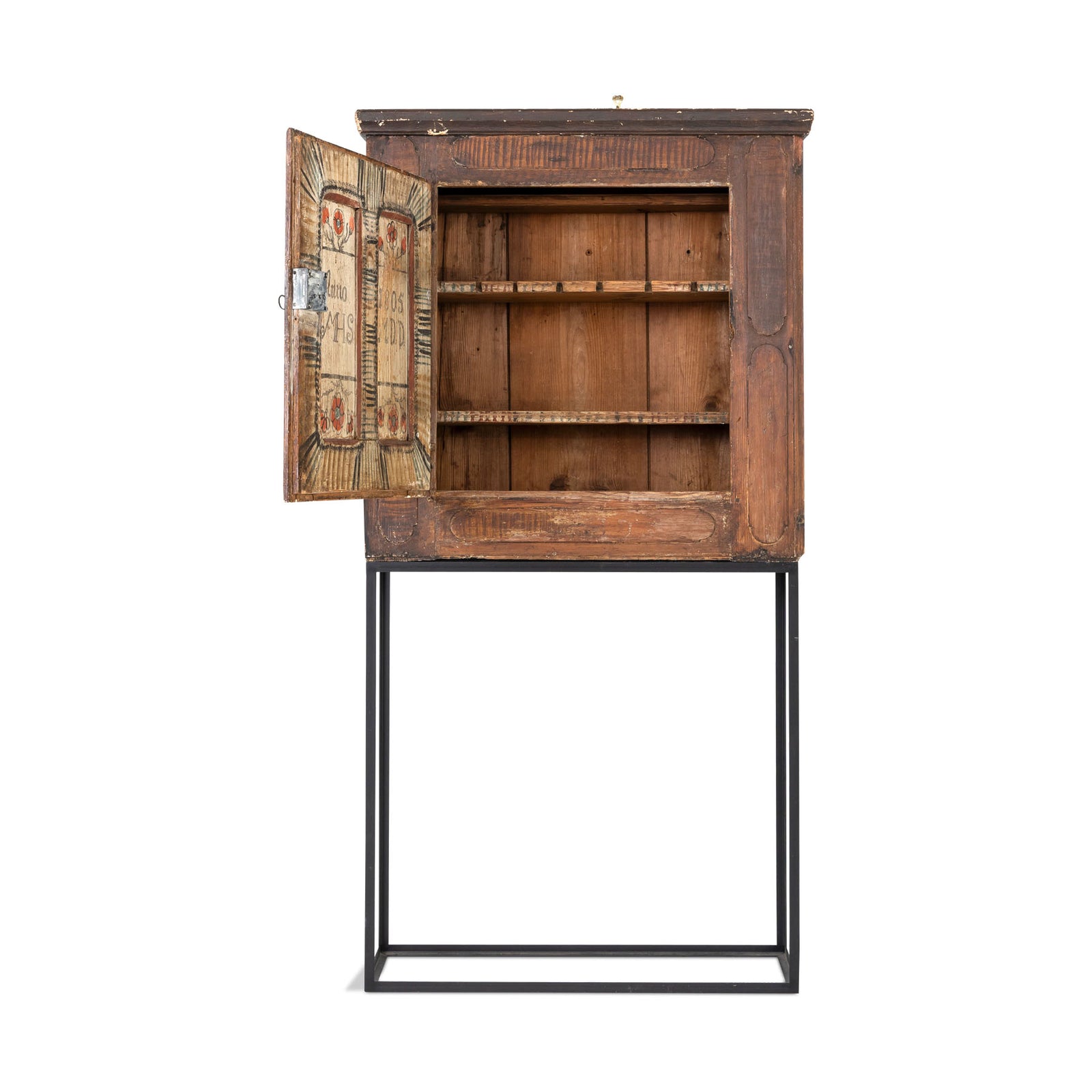 Swedish Painted Pine Cabinet Dated 1805 Eleish Van Breems Home
