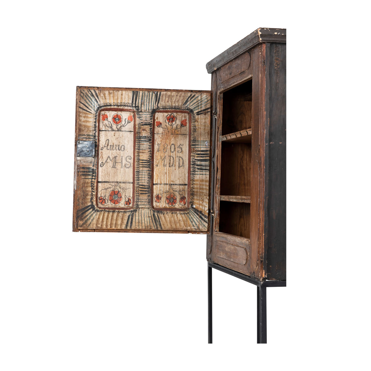 Swedish Painted Pine Cabinet Dated 1805 Eleish Van Breems Home