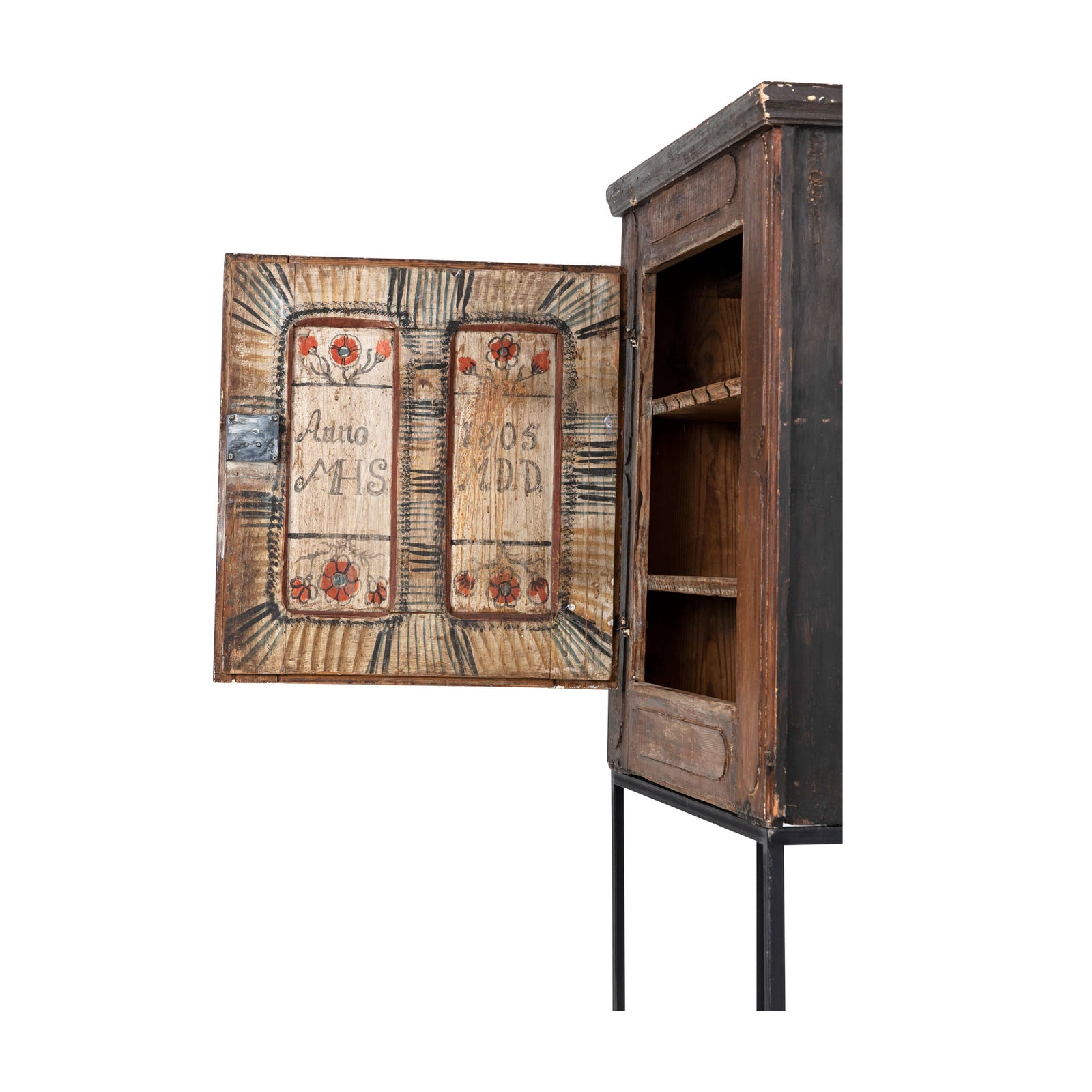 Swedish Painted Pine Cabinet Dated 1805 Eleish Van Breems Home