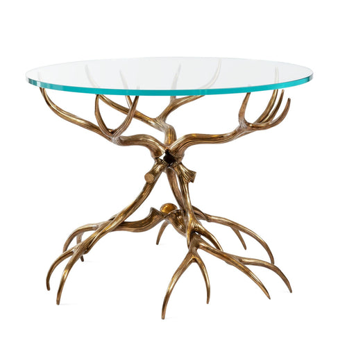 Spectacular Bronze Antler Table