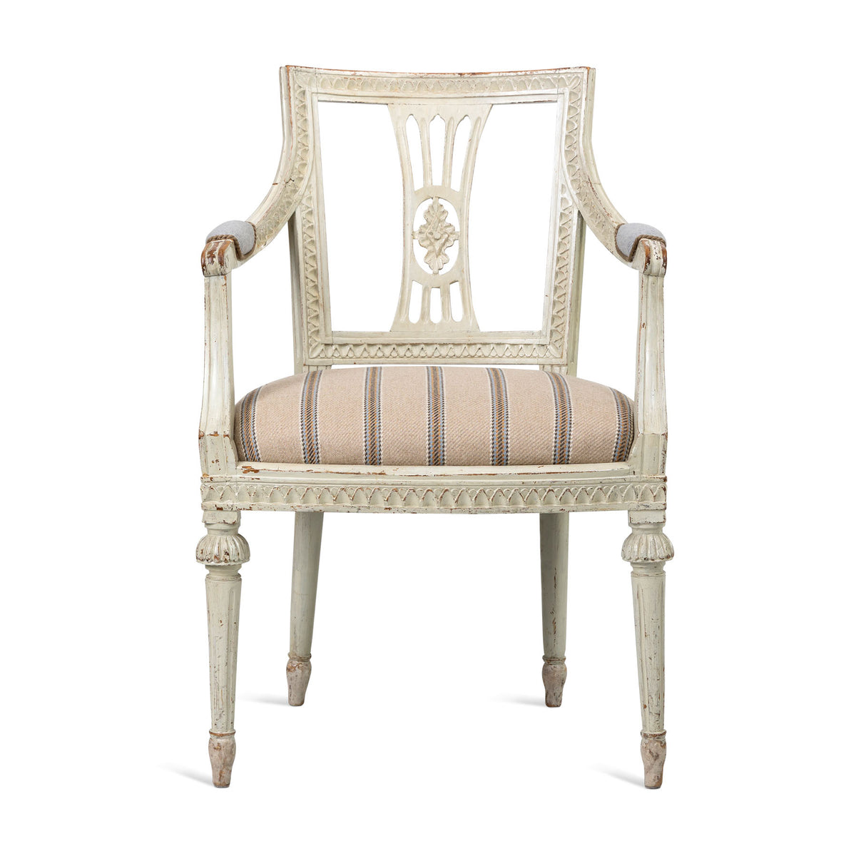 Antique Swedish Gustavian Style Pair of Arm Chairs Eleish Van Breems Home