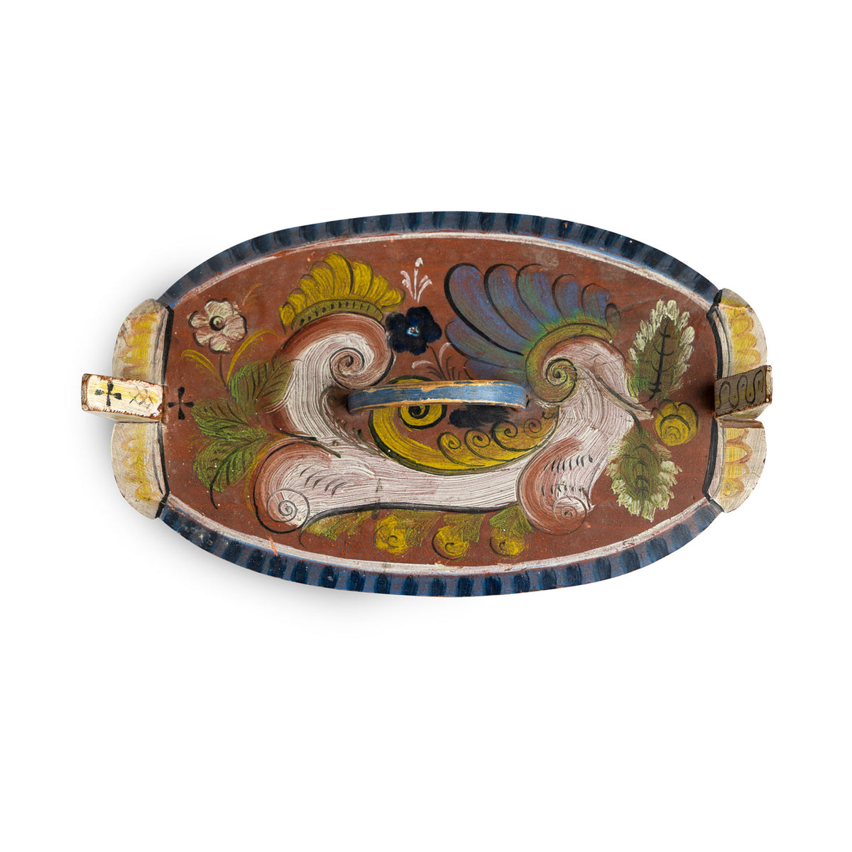 Norwegian Hand Painted Rosemaling Tine Box Eleish Van Breems Home