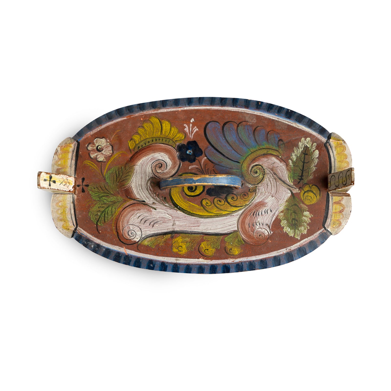 Norwegian Hand Painted Rosemaling Tine Box Eleish Van Breems Home